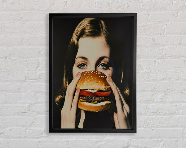 Ready To Eat The Burger Framed Print