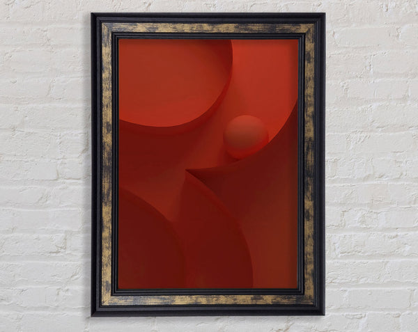 Red Ball Maze Framed Print