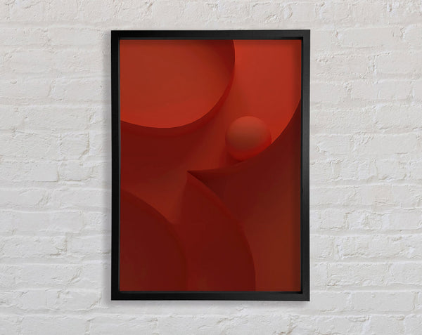 Red Ball Maze Framed Print