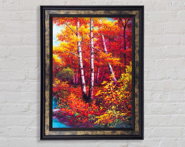 Red Blossom Tree Framed Print