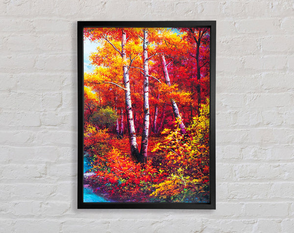 Red Blossom Tree Framed Print