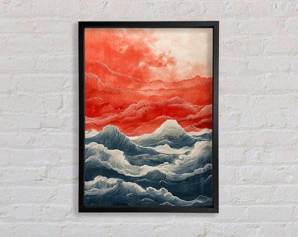 Red Clouds Framed Print