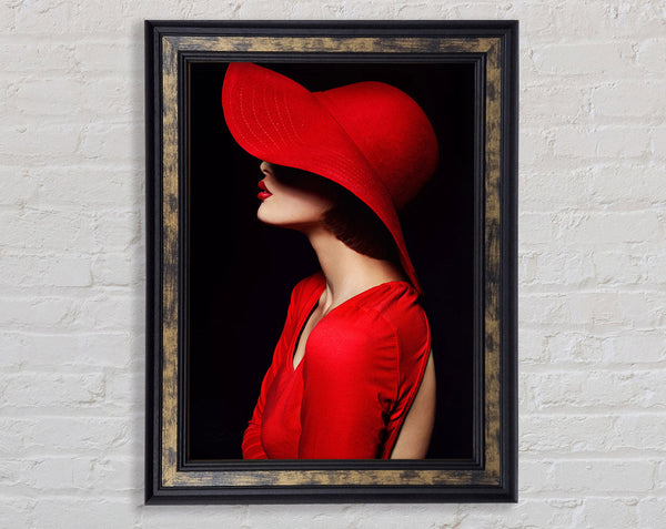 Red Hat Style Framed Print