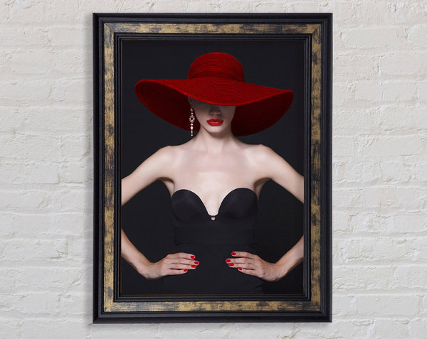 Red Hate Woman Framed Print