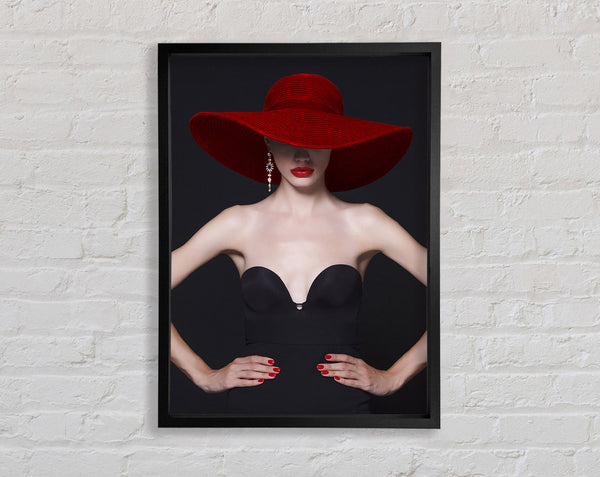 Red Hate Woman Framed Print