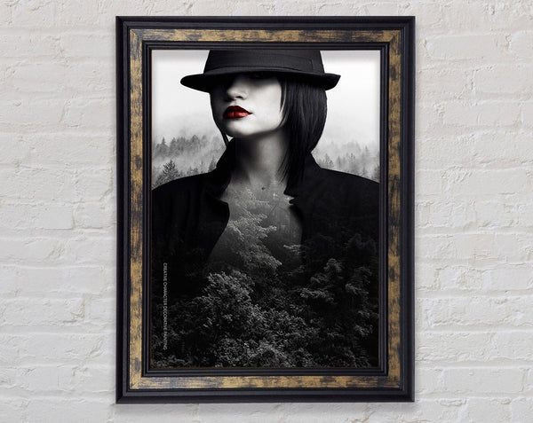 Red Lips Framed Print
