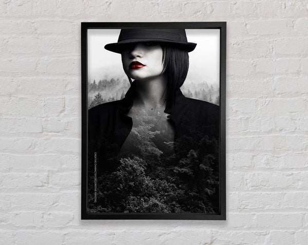 Red Lips Framed Print
