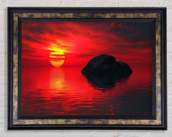 Red Sea Sun Framed Print