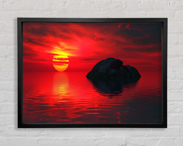 Red Sea Sun Framed Print