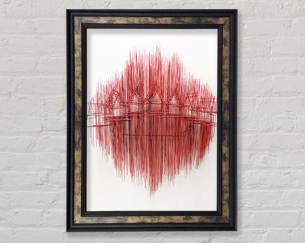Red Straw Building Framed Print