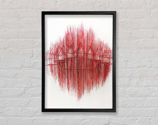 Red Straw Building Framed Print