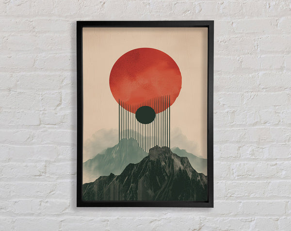 Red Sun Poster Framed Print