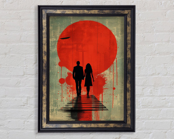 Red Sun Framed Print