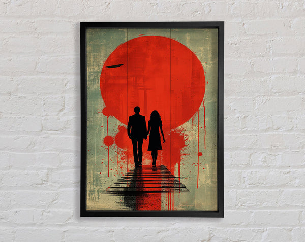 Red Sun Framed Print