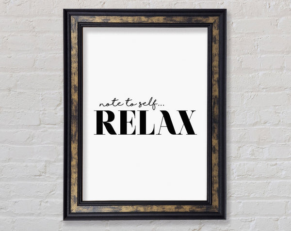 Relax Framed Print