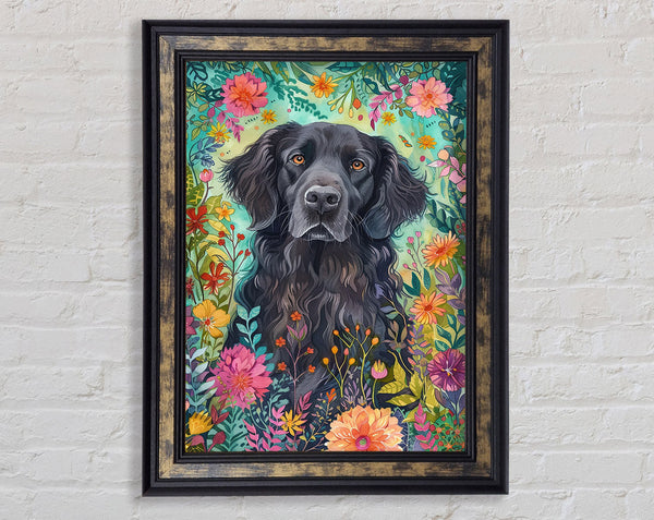Retriever Flowers Framed Print