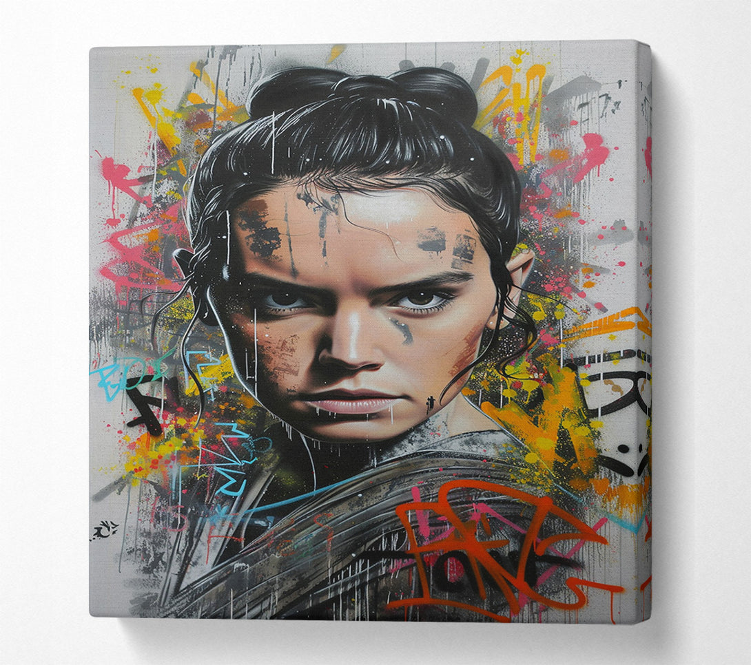  A Canvas Print of Rey Graffiti Canvas Wall Art