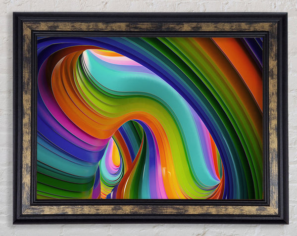 Ribbon Abstract Framed Print