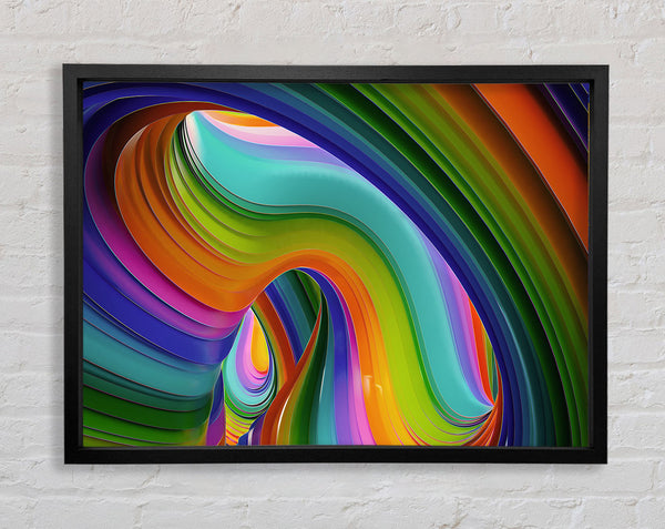Ribbon Abstract Framed Print