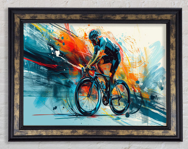 Road Bike Speed Framed Print