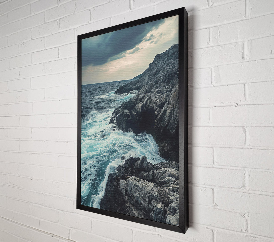  A Canvas Print of Rocky Shore Canvas Wall Art