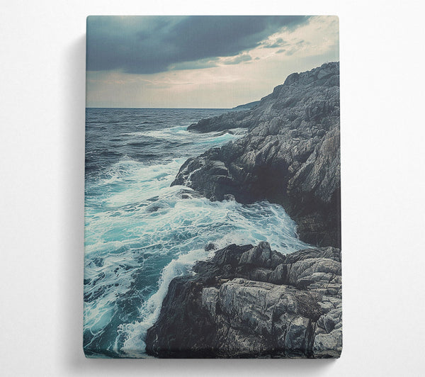  A Canvas Print of Rocky Shore Canvas Wall Art