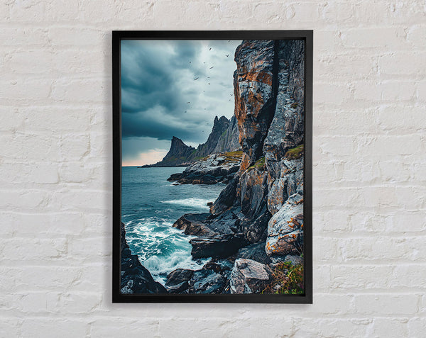 Rugged Edge Of Ciffs Framed Print