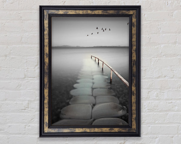 Sandbag Sea Framed Print