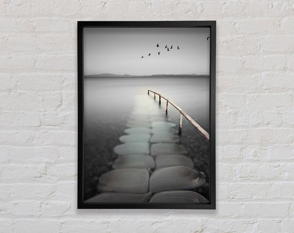 Sandbag Sea Framed Print