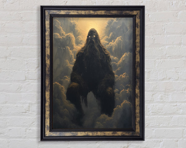 Sasquatch Is Watching Framed Print