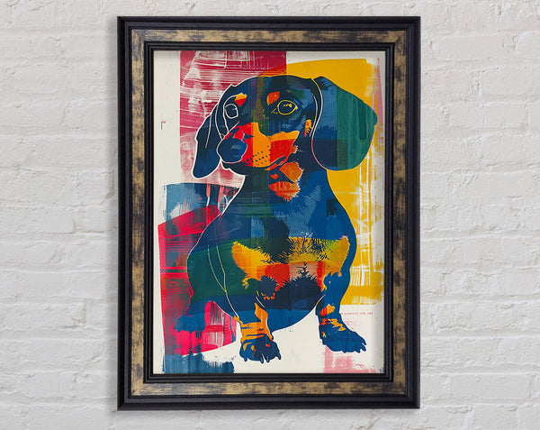Sausage Dog Art Framed Print