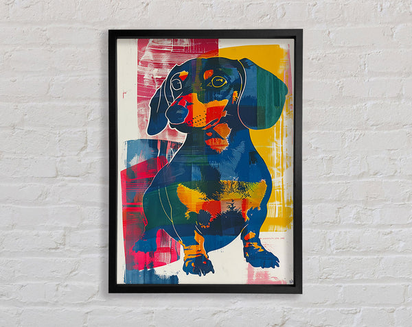 Sausage Dog Art Framed Print