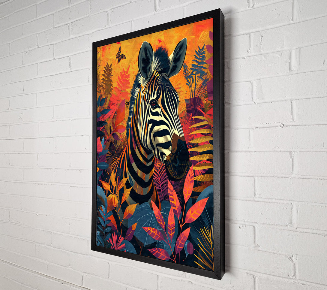  A Canvas Print of Savanna Zebra Canvas Art