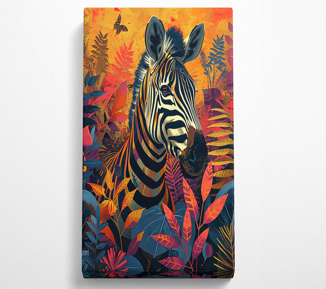  A Canvas Print of Savanna Zebra Canvas Art