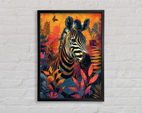 Savanna Zebra Framed Print