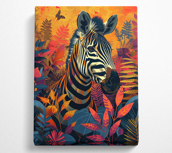  A Canvas Print of Savanna Zebra Canvas Art
