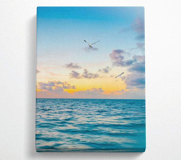  A Canvas Print of Seagull Flight Canvas Art