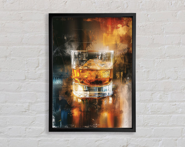Shot Of Whiskey In A Glass Framed Print