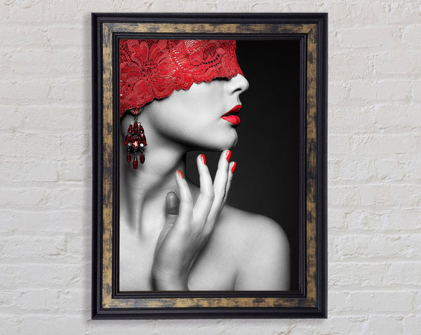 Side Profile Woman (1) Framed Print