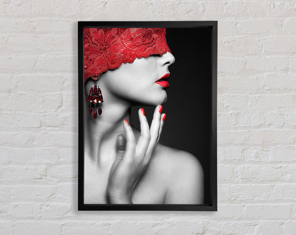 Side Profile Woman Framed Print