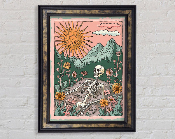 Skeleton Tarot Framed Print