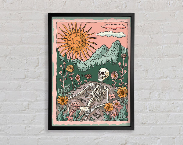 Skeleton Tarot Framed Print