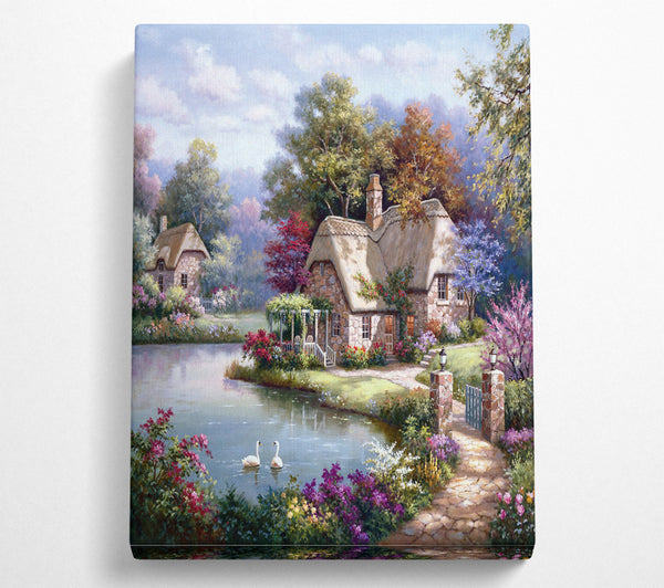  A Canvas Print of Small Cottage Canvas Art