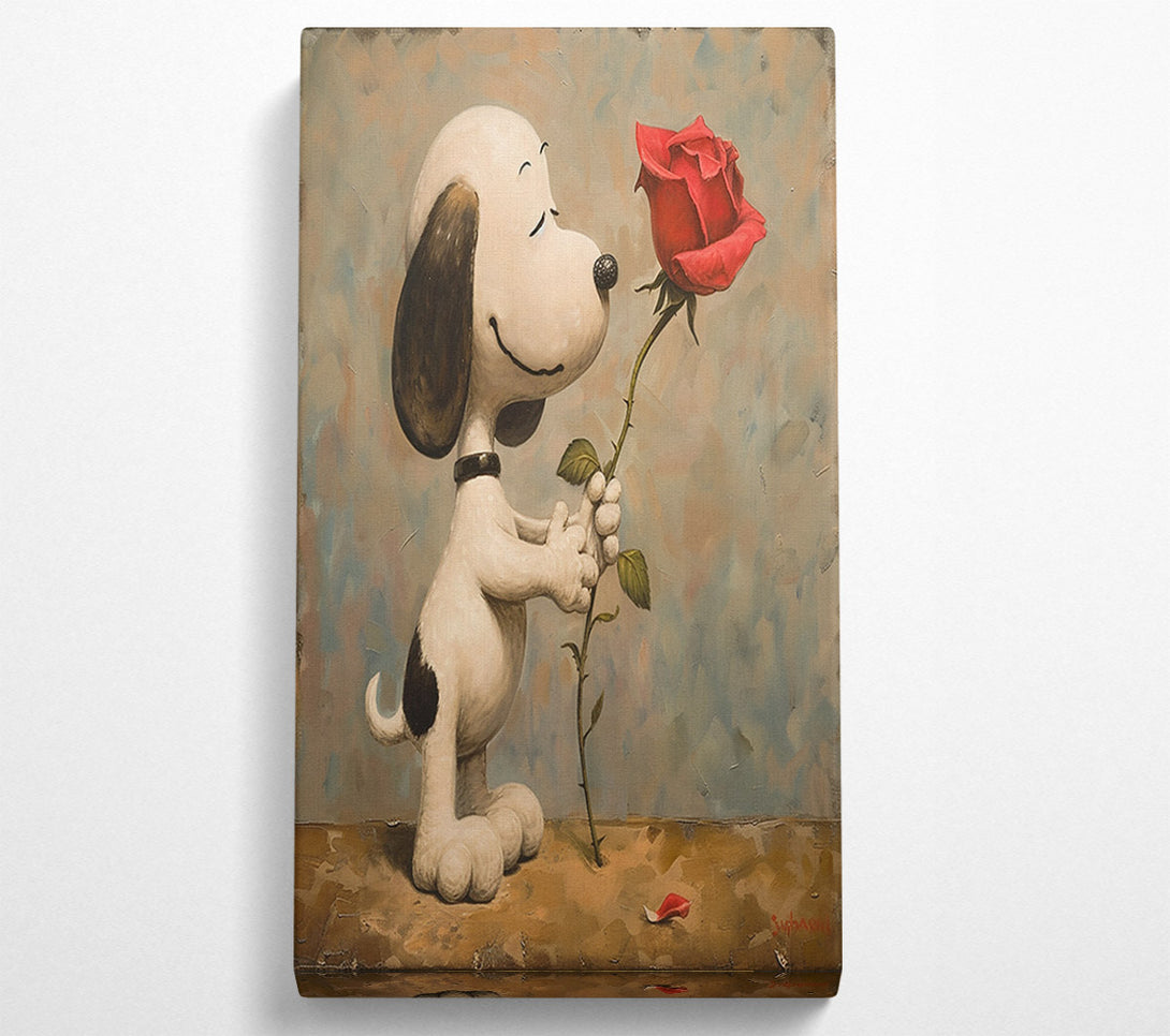  A Canvas Print of Snoopy Rose Canvas Art