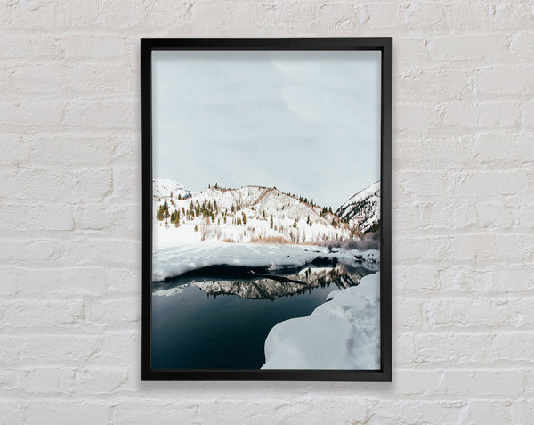 Snowy Mountain View Framed Print