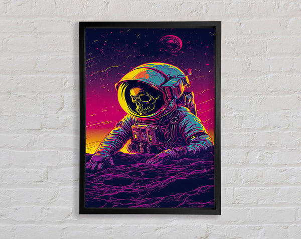 Spaceman Skeleton Framed Print
