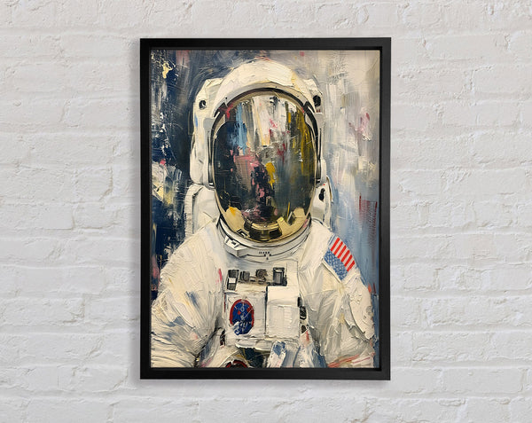 Spaceman Texture Framed Print