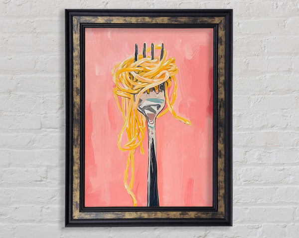 Spaghetti On A Fork Framed Print
