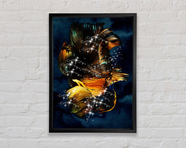 Sparkle Ribbon Abstract Framed Print