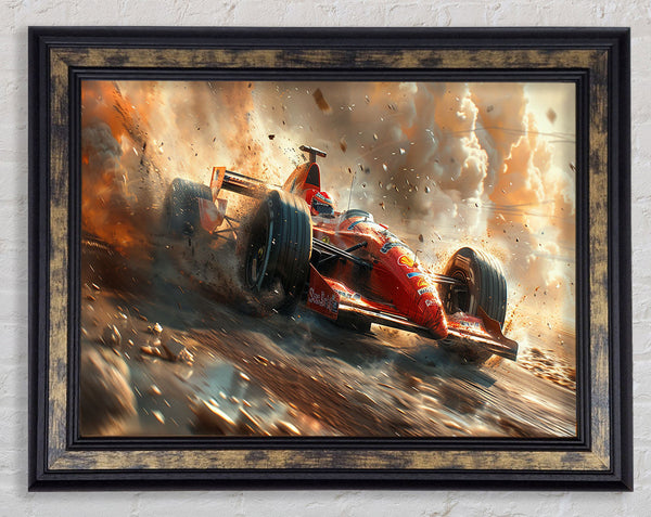 Speeding F1 Framed Print